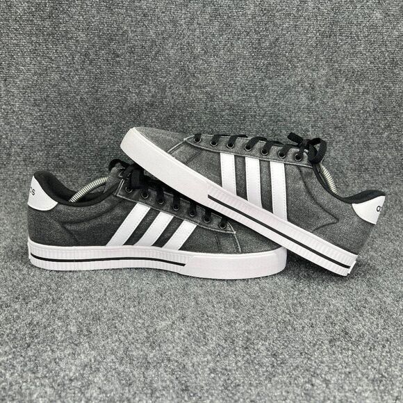 Adidas Daily 4.0 Shoes Mens 10.5 Grey Canvas Low Lace Up Retro Athletic Sneakers - Picture 7 of 11